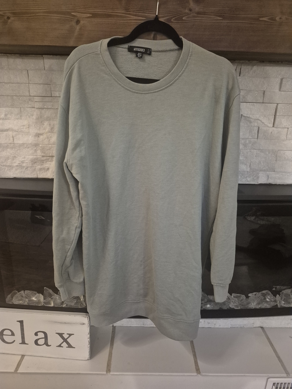 Missguided + Sage Green Crewneck Sweatshirt - Womens
